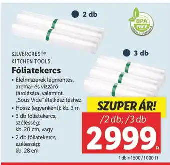 Lidl SILVERCREST KITCHEN TOOLS Fóliatekercs ajánlat