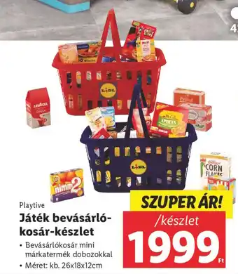 Lidl Playtive Játék bevásárló kosár készlet ajánlat