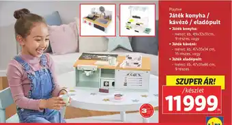 Lidl Playtive Játék konyha kávézó eladópult ajánlat