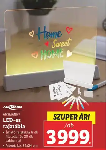 ANSMANN LED es rajztábla