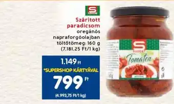 Spar Szárított paradicsom 160g ajánlat