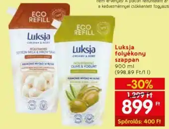 Spar Luksja folyékony szappan 900 ml ajánlat