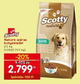 Spar Scotty Nature száraz kutyaeledel 2,5kg ajánlat