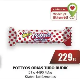 CBA PÖTTYÖS ÓRIÁS TÚRÓ RUDIK 51g ajánlat