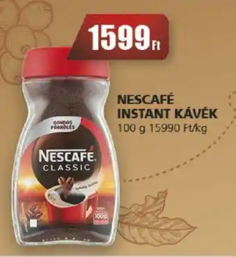CBA NESCAFÉ INSTANT KÁVÉK 100 g ajánlat