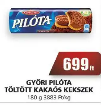 CBA GYŐRI PILÓTA TÖLTÖTT KAKAÓS KEKSZEK 180 g ajánlat