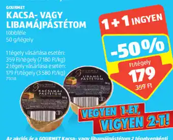ALDI GOURMET KACSA- VAGY LIBAMÁJPÁSTÉTOM 50 g ajánlat