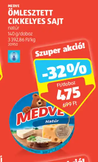 ALDI MEDVE ÖMLESZTETT CIKKELYES SAJT 140 g ajánlat