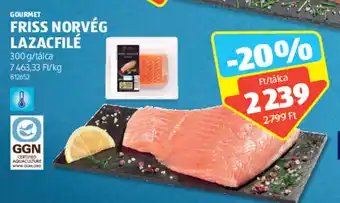 ALDI GOURMET FRISS NORVÉG LAZACFILÉ 300 g ajánlat
