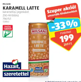 ALDI MILSANI KARAMELL LATTE 250 ml ajánlat