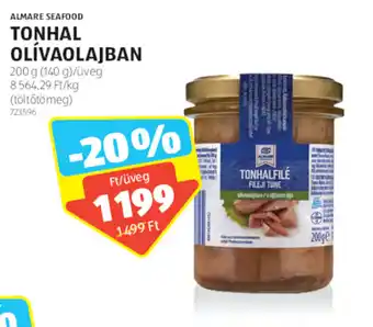 ALDI ALMARE SEAFOOD TONHAL OLÍVAOLAJBAN 200 g ajánlat