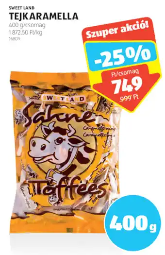 SWEET LAND TEJKARAMELLA 400 g