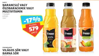 ALDI CAPPY NARANCSLÉ VAGY ŐSZIBARACKMIX stb. 1 l ajánlat