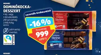 ALDI MONARC DOMINÓKOCKA-DESSZERT 250 g ajánlat