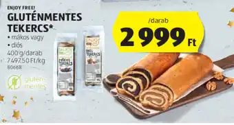 ALDI ENJOY FREE! GLUTÉNMENTES TEKERCS 400 g ajánlat