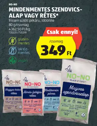 NO-NO MINDENMENTES SZENDVICS-ALAP VAGY RÉTES 80 g