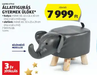 ALDI LIVING STYLE ÁLLATFIGURÁS GYERMEK ÜLŐKE 1 db ajánlat