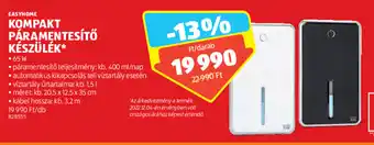 EASYHOME KOMPAKT PÁRAMENTESÍTŐ KÉSZÜLÉK 1 db