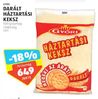 ALDI GYŐRI DARÁLT HÁZTARTÁSI KEKSZ 500 g ajánlat