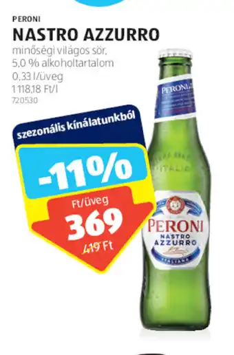 ALDI PERONI NASTRO AZZURRO 0,33 l ajánlat