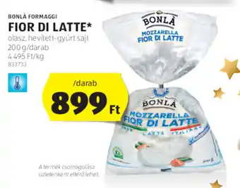 ALDI BONLÀ FORMAGGI FIOR DI LATTE 200 g ajánlat