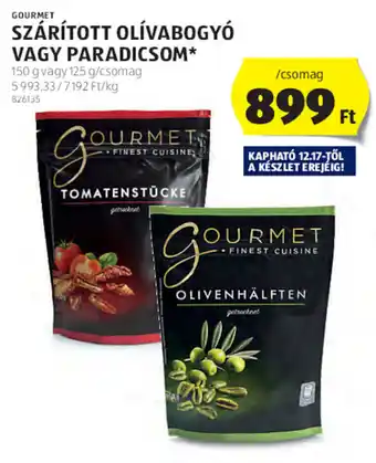 ALDI GOURMET SZÁRÍTOTT OLÍVABOGYÓ stb. 150 - 125 g ajánlat