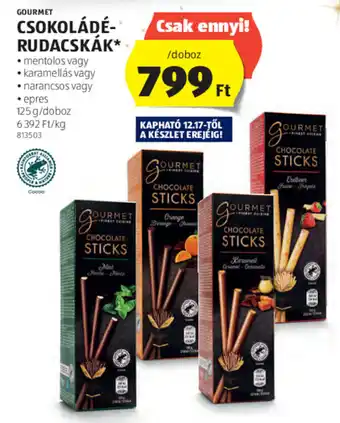 ALDI GOURMET CSOKOLÁDÉ-RUDACSKÁK 125 g ajánlat