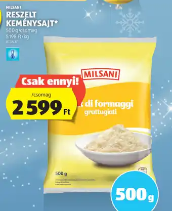 ALDI MILSANI RESZELT KEMÉNYSAJT 500 g ajánlat
