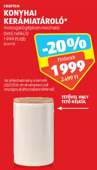 ALDI CROFTON KONYHAI KERÁMIATÁROLÓ ajánlat