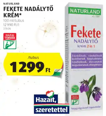 ALDI NATURLAND FEKETE NADÁLYTŐ KRÉM 100ml ajánlat