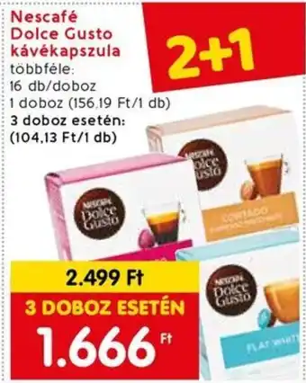 Spar Nescafé Dolce Gusto kávékapszula 16db ajánlat