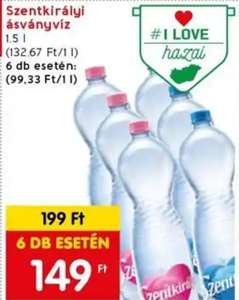 Spar Szentkirályi ásványvíz 1.5l ajánlat