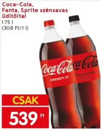 Spar Coca-Cola, Fanta, Sprite szénsavas üdítőital 1.75 I ajánlat