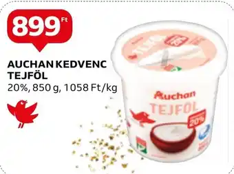 Auchan AUCHAN KEDVENC TEJFÖL 20% 850g ajánlat