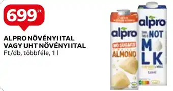 Auchan ALPRO NÖVÉNYI ITAL VAGY UHT NÖVÉNYI ITAL Ft/db, 1l ajánlat