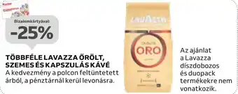 Auchan TÖBBFÉLE LAVAZZA ŐRÖLT, SZEMES ÉS KAPSZULÁS KÁVÉ ajánlat