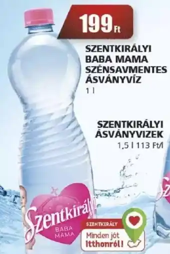 SZENTKIRÁLYI BABA MAMA SZÉNSAVMENTES ÁSVÁNYVÍZ 1l