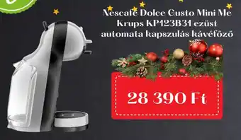 EcoFamily Nescafe Dolce Gusto Mini Me Krups KP123B31 ezüst automata kapszulás kávéfőző ajánlat