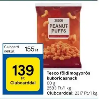 Tesco Tesco földimogyorós kukoricasnack 60 g ajánlat
