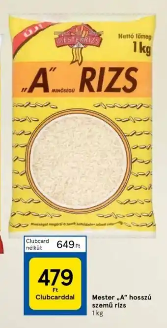 Tesco Mester ,,A" hosszú szemű rizs 1 kg ajánlat