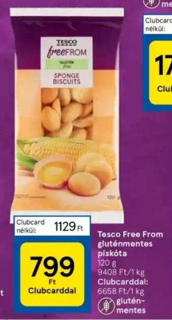Tesco Tesco Free From gluténmentes piskóta 120 g ajánlat