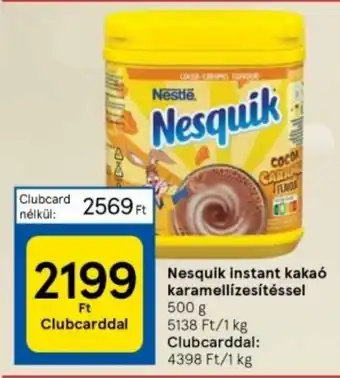 Tesco Nesquik instant kakaó karamellízesítéssel 500 g ajánlat