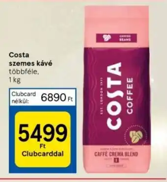 Tesco Costa szemes kávé 1 kg ajánlat
