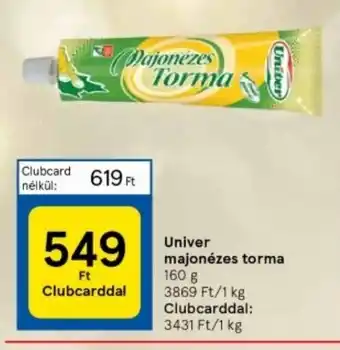 Tesco Univer majonézes torma 160 g ajánlat