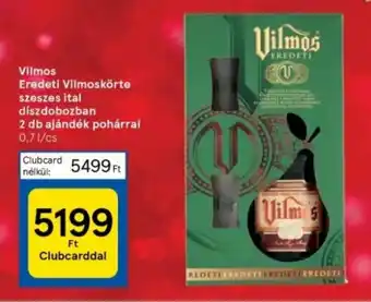 Vilmos Eredeti Vilmoskörte szeszes ital 2 db pohárral 0,7 l