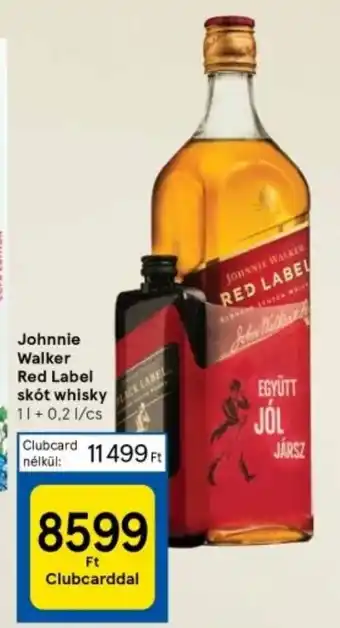 Tesco Johnnie Walker Red Label skót whisky 1 l +0,2 l ajánlat