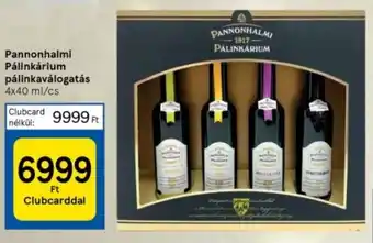 Tesco Pannonhalmi Pálinkárium pálinkaválogatás 4 x 40 ml ajánlat