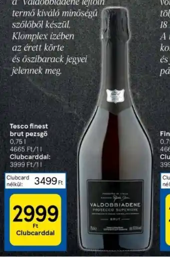 Tesco Tesco finest brut pezsgő 0,75 l ajánlat