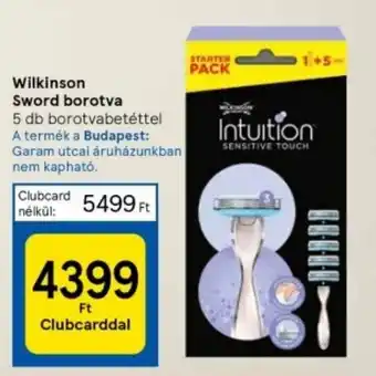 Tesco Wilkinson Sword borotva 5 db ajánlat