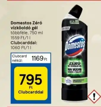 Tesco Domestos Zéró vízkőoldó gél 750 ml ajánlat